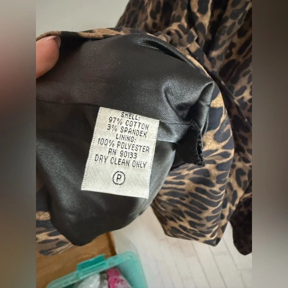 Linea by Louis Dell'Olio Animal Print Jacket Size L